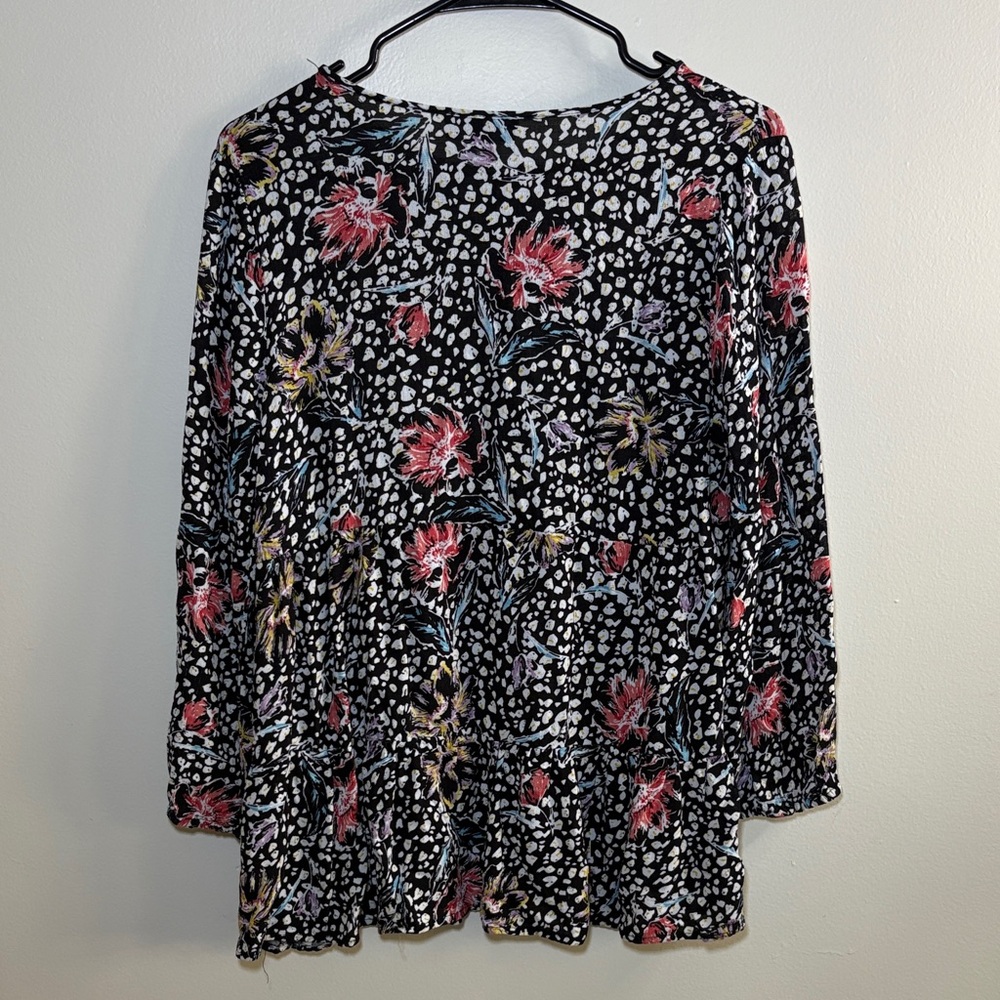 Cynthia Rowley Black Floral Blouse - Picture 3 of 8